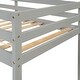 preview thumbnail 4 of 8, Contemporary Twin Size Loft Bed with 2 Storage Staircase and Guardrails, Space for Entertainment, Solid Construction, Grey