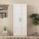 preview thumbnail 13 of 15, High Family Wardrobe with 2 Doors(Natural and White without Drawers) White