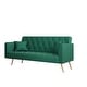 preview thumbnail 5 of 13, 71" Velvet Green Gray Double Sofa Bed