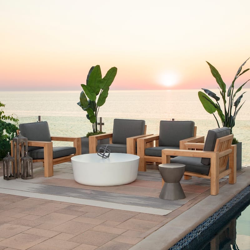 ARDEN Foam Outdoor Double Welted Deep Seat Cushion Set, 24 x 24
