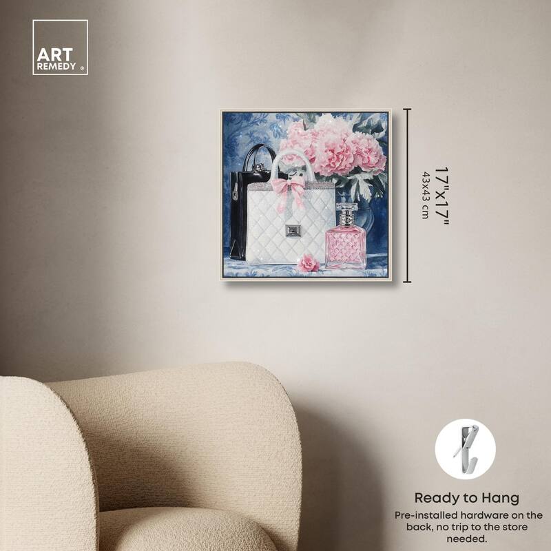 Pink Porcelain Purse and Perfume Canvas by Art Remedy