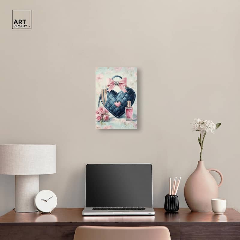 Little Heart Shaped Purse II Canvas by Art Remedy, Gallery Wrapped
