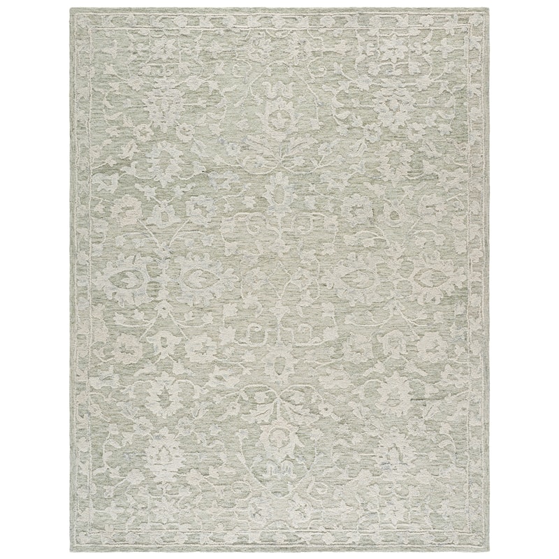SAFAVIEH Handmade Marquee Maliqe Modern Wool Rug - 8' x 10' - Sage/Grey