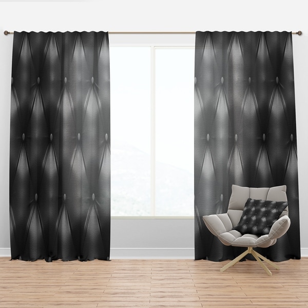 Designart 'Luxury Classic Black Sofa Leather' Modern & Contemporary Curtain Panel. Opens flyout.