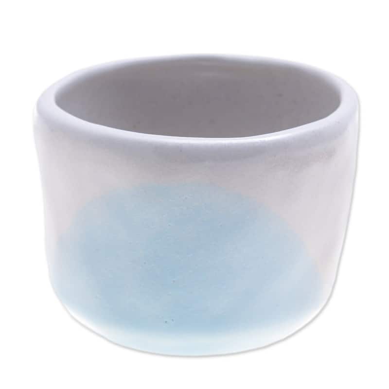 Novica Handmade Dazzling Bud Ceramic Flower Pot