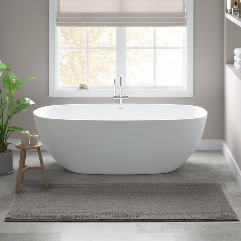 Madison Park Signature Splendor 100-percent Cotton Tufted 3000 GSM Reversible Bath Rug - 21x34" - Charcoal