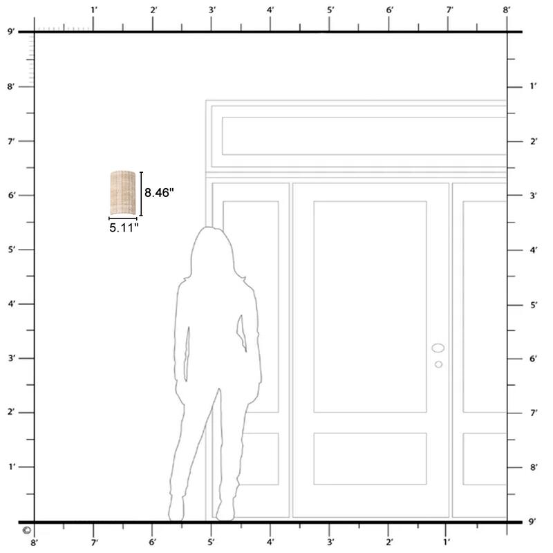 Travertine Dimmable LED Wall Sconce with Vertical Grooved Design