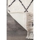 preview thumbnail 4 of 27, Nuloom Ivory Contemporary Cabin Diamond Moroccan Tassel Area Rug