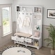 preview thumbnail 4 of 14, Multi-Purpose Hallway Hall Tree with Bench, Coat Rack, Pegboard & Storage