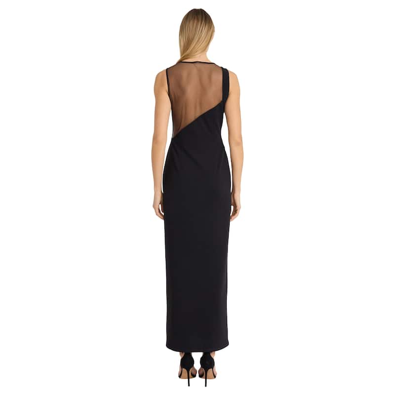 Donna Morgan Asymetrical Illusion Maxi Dress