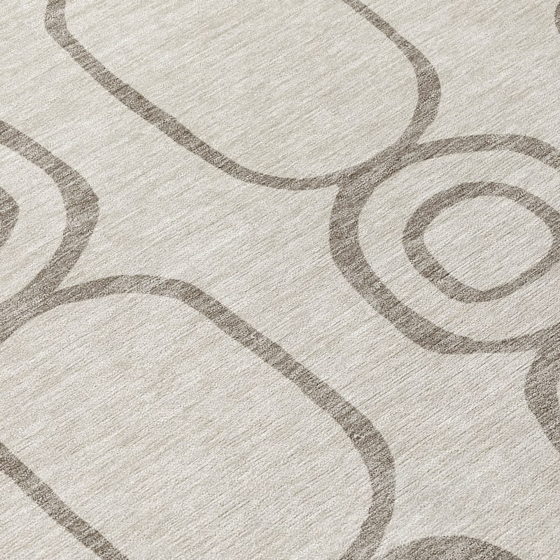 Machine Washable Indoor/ Outdoor Modern Vibe Chantille Rug