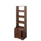 preview thumbnail 7 of 9, Nightstand with Bookshelf,Night Stand with 2 Storage Drawers for Bedroom