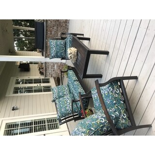 Arden Selections Sapphire Aurora Damask Outdoor Deep Seat Set