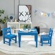 preview thumbnail 16 of 38, Costway 3PCS Kids Table & 2 Chairs Set Outdoor Heavy-Duty All-Weather - See Details