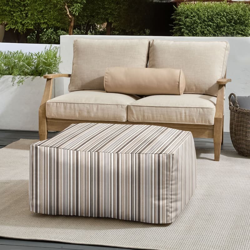 Sorra Home Sunbrella Outdoor Knife Edge Bean Pouf