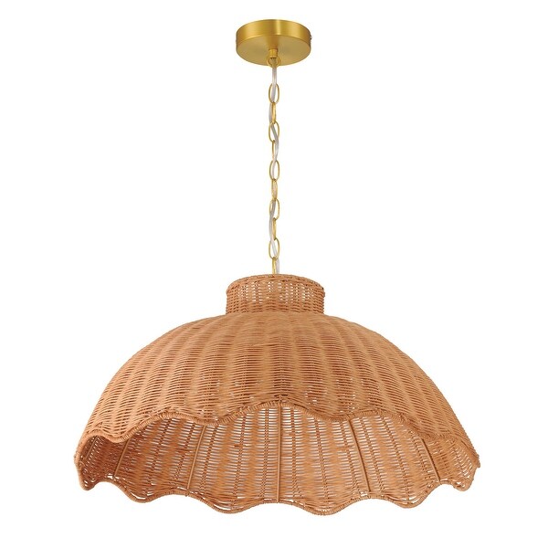 Scalloped shade pendant light discount