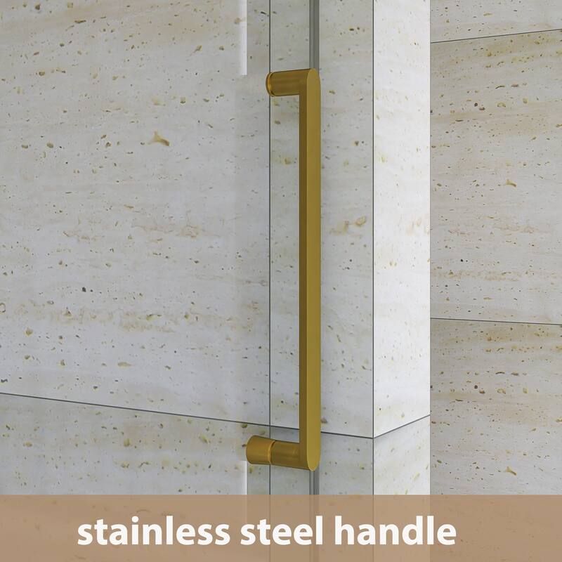 60" x 76" Sliding Frameless Shower Door - 60'' x 0.38'' x 76''