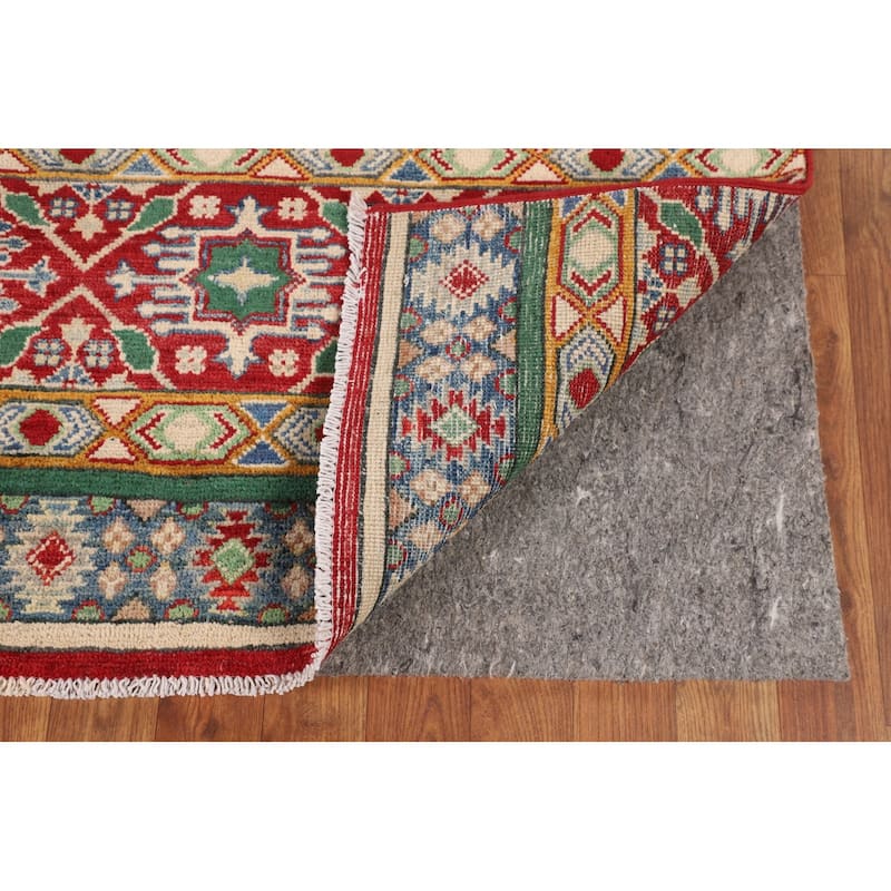 Kazak Oriental Area Rug Handmade Multi-Color Wool Carpet - 5'3" x 6'6"