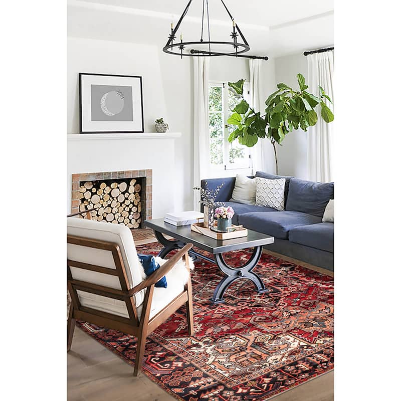 ECARPETGALLERY Hand-knotted Sarabi Red Wool Rug - 8'1 x 11'0