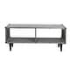 preview thumbnail 2 of 7, ExBrite Solid Wood Coffee Table ,Gray Finish - 23.6" x 46" x 17.9"