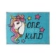 preview thumbnail 2 of 2, Licensed Nickelodeon Jojo 'One of a Kind' Unicorn Youth Digital Print Area Rug - 3'6"x4'6"