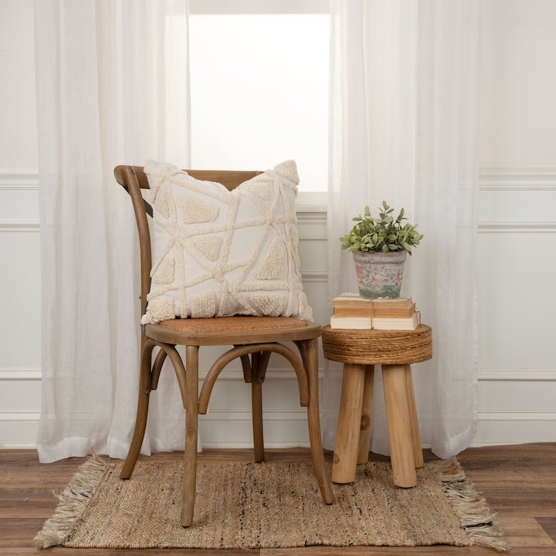 Rizzy Home Tufted Geometric Throw Pillow Cover