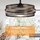 preview thumbnail 8 of 13, 21" Rustic Bronze Metal Chandelier Encolosed Ceiling Fan with Light and Remote