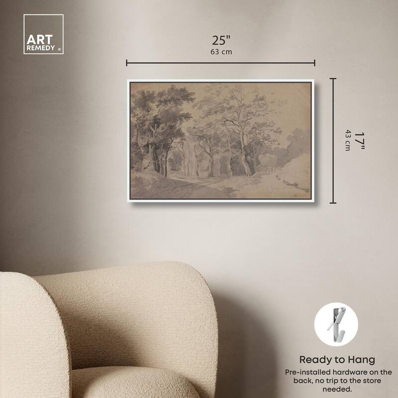 Grove with Road and Haycart Canvas by Art Remedy