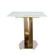 preview thumbnail 12 of 75, Voren Modern Rectangular Dining Table, Sintered Stone/Tempered Glass Top & Stainless Steel Gold Finish Pedestal Base