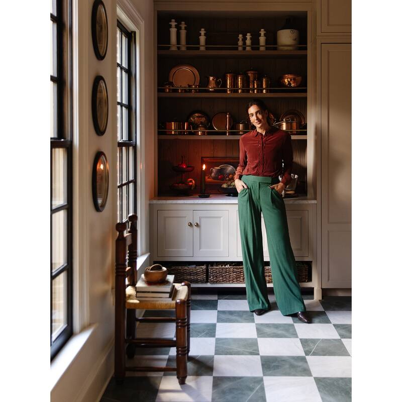 Chris Loves Julia x FloorPops Bonneville Jade Peel and Stick Floor Tiles