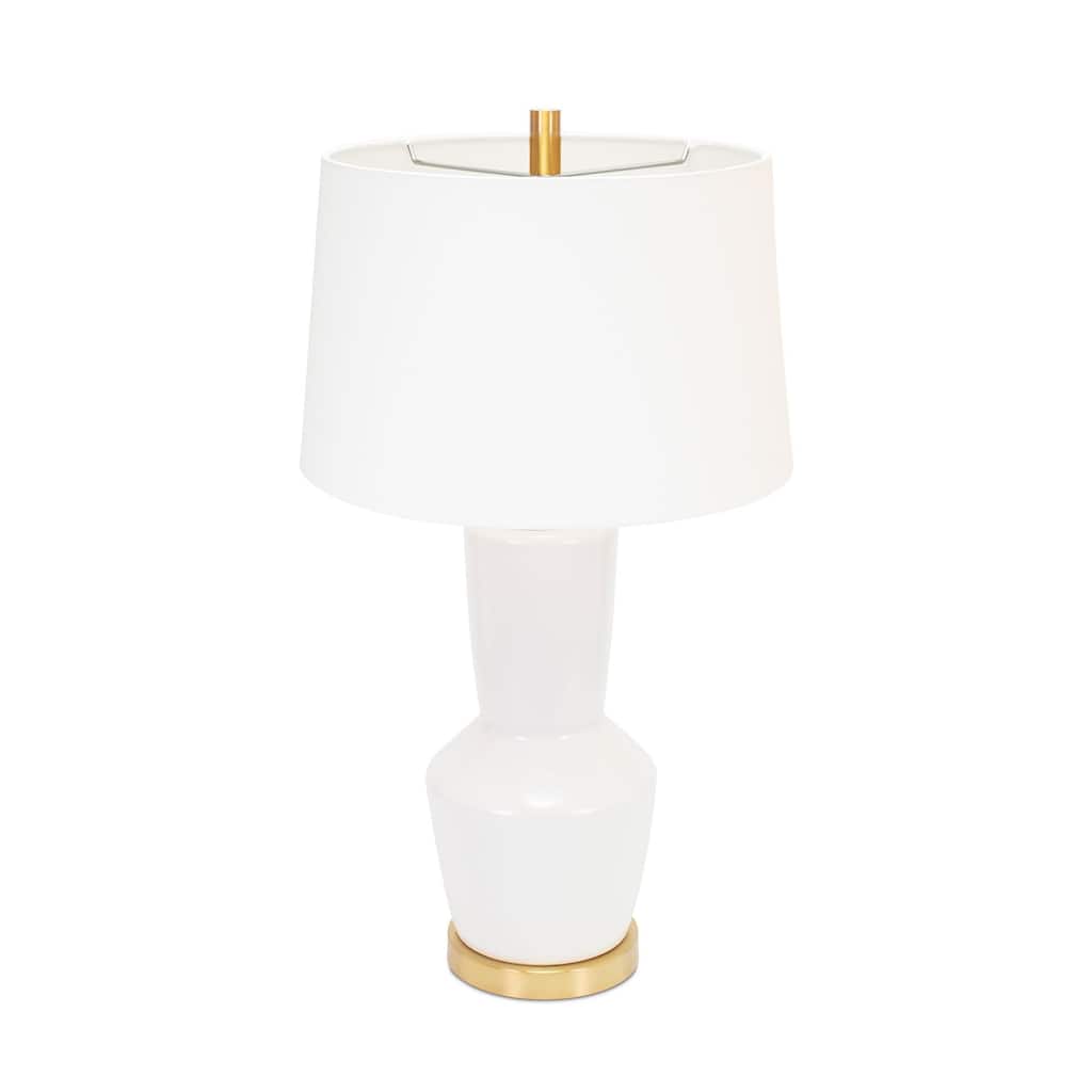 Nachez Table Lamp with Crisp Linen Lamp Shade