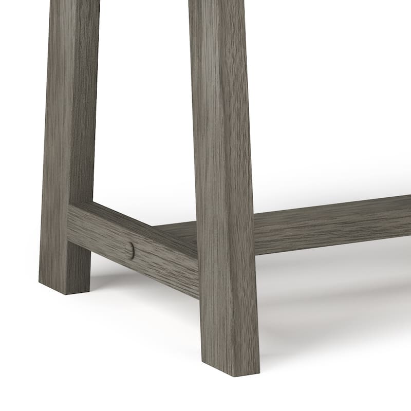 WYNDENHALL Hawkins SOLID WOOD 24 inch Wide Modern Industrial Bedside Nightstand Table