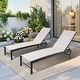 preview thumbnail 50 of 73, Pellebant Outdoor Patio Adjustable Chaise Lounge Chairs 2PC - Earth