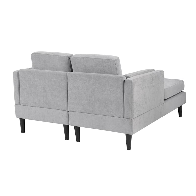 Christopher Knight Home - Alora Modern Upholstered Chaise Lounge Sofa Bed with Dual-Layer Armrests and Flexible Layout Design
