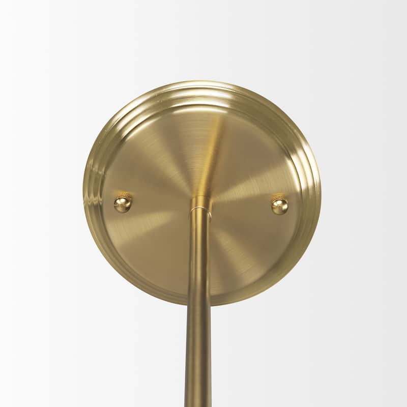 Farrah White Frosted Glass Globe w/Gold Metal Frame Pendant Light