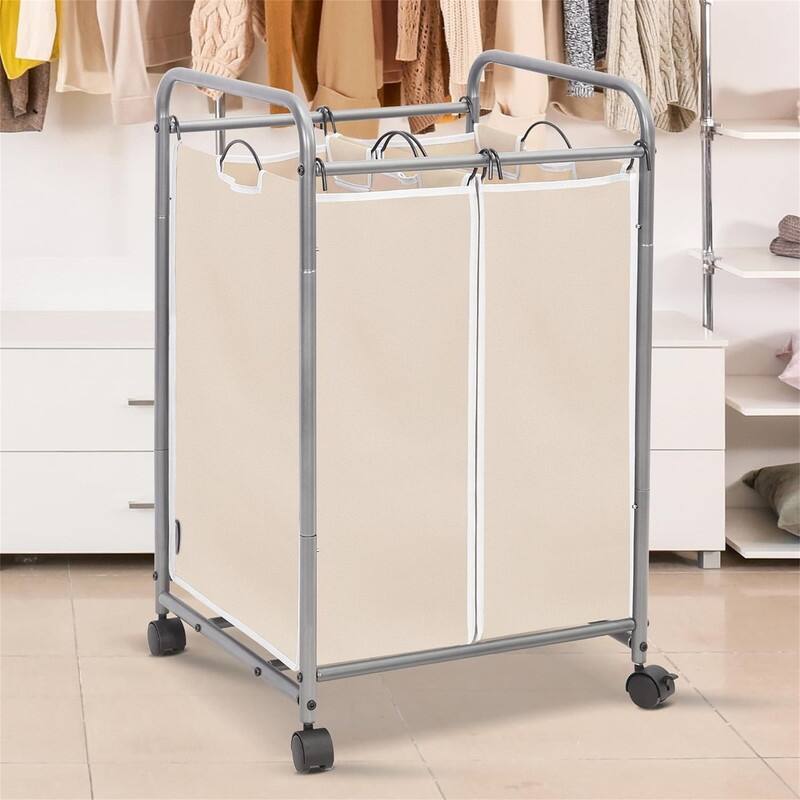 90 L Laundry Hamper with Wheels - 18.5"L x 16.92"W x 31.5"H
