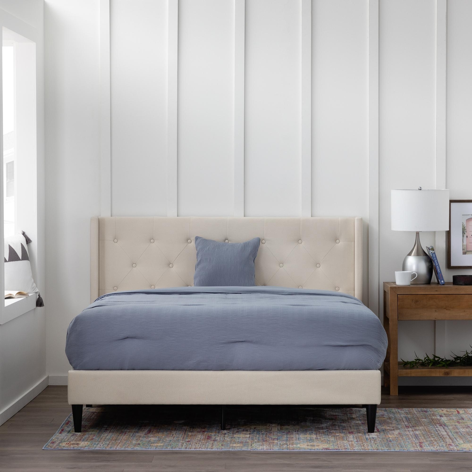 Bella wingback upholstered new arrivals bed