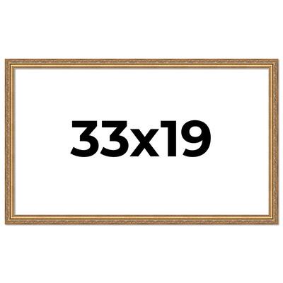 33x19 Frame Red Solid Wood Picture Frame Width 1.75 Inches | Interior Frame Depth 1 13/16 Inches