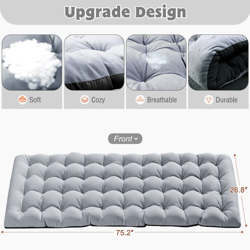 DoCred Upgraded Thicked Folding Camping Cot with Mattress