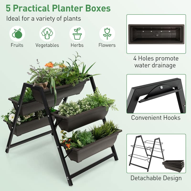 Costway 31”H Raised Garden Bed 3 Tier Vertical Planter - See Details