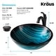 preview thumbnail 6 of 35, Kraus Glass Vessel Sink, Bathroom Faucet, Pop Up Drain, Mounting Ring