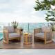 Option Teak Look + Gray Cushion + Rope