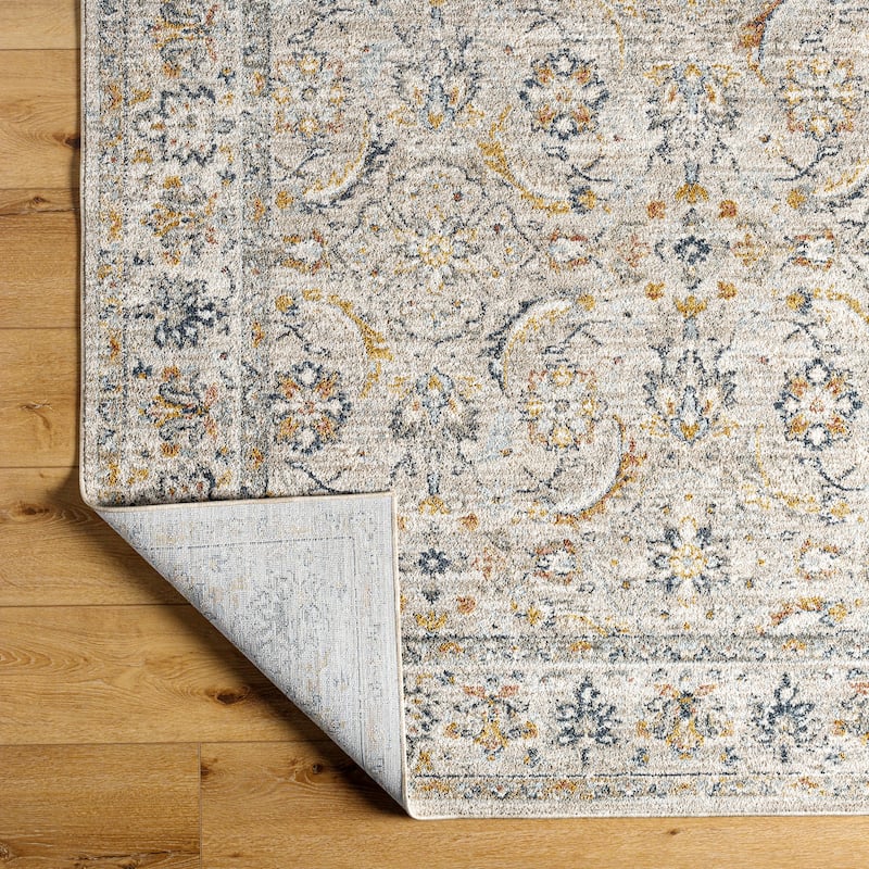 Livabliss Beckham Vintage Damask Medallion Area Rug