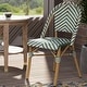 preview thumbnail 12 of 95, Furniture of America Irene French Chevron Wicker Patio Dining Chairs