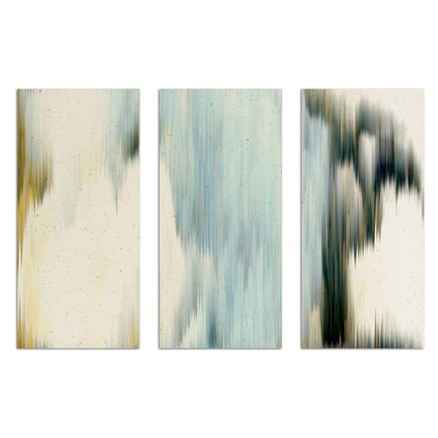 Oliver Gal 'Baritone Triptych' Abstract Wall Art Canvas Print - Blue, White