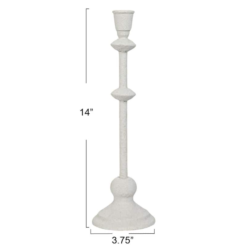 Metal Taper Candle Holder in Sand Finish