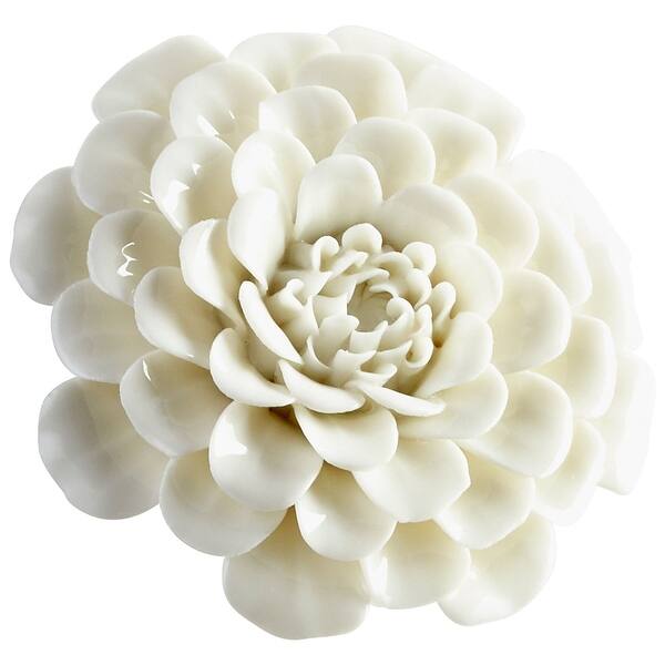 Cyan Design 09106 Wall Flowers 1 4 X 3 Botanical Ceramic Decor Off White Glaze Cyan Design 09106 Wall Flowers 1 4 X 3 Botanical Ceramic Decor Off White Glaze