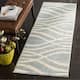 SAFAVIEH Adirondack Lelia Modern Abstract Distressed Rug - 2'6" x 12' Runner - Cream/Slate