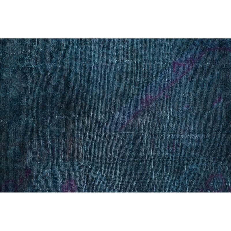 ECARPETGALLERY Hand-knotted Color Transition Dark Teal Wool Rug - 5'1 x 11'10
