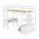 preview thumbnail 11 of 28, Full Size Multifunctional Loft Bed with Two Drawers, and Storage Shelves and Drawers